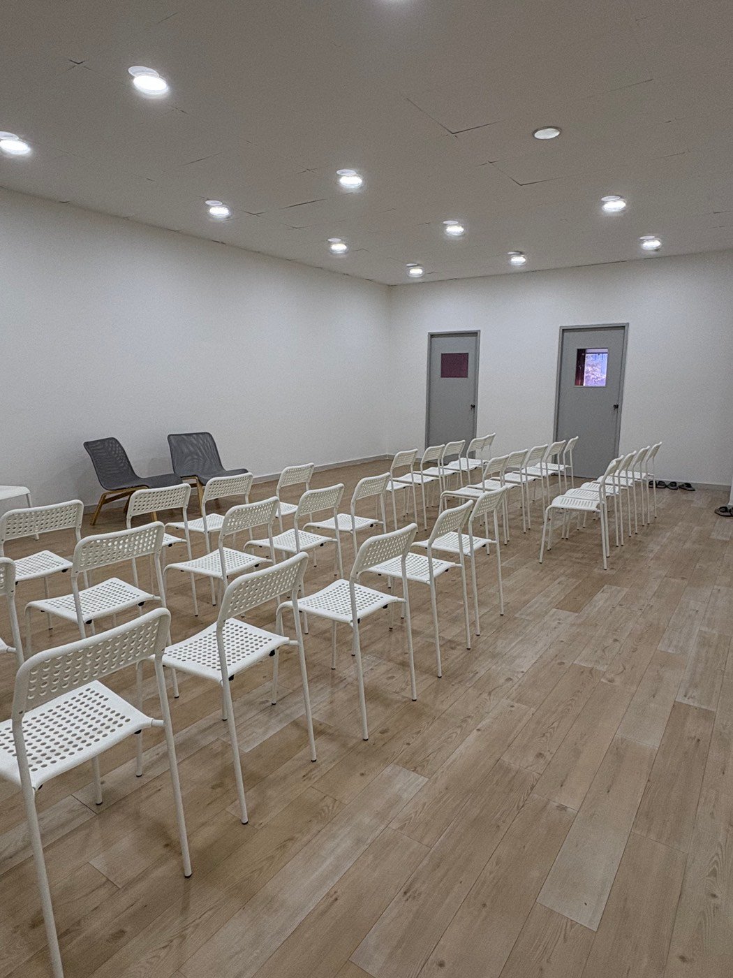 Workshop and training space with flexible seating